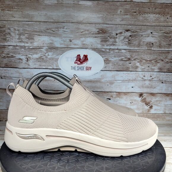 Skechers Go Walk Women Size 9.5 Arch Fit Taupe Walking Running Shoes - Picture 2 of 14